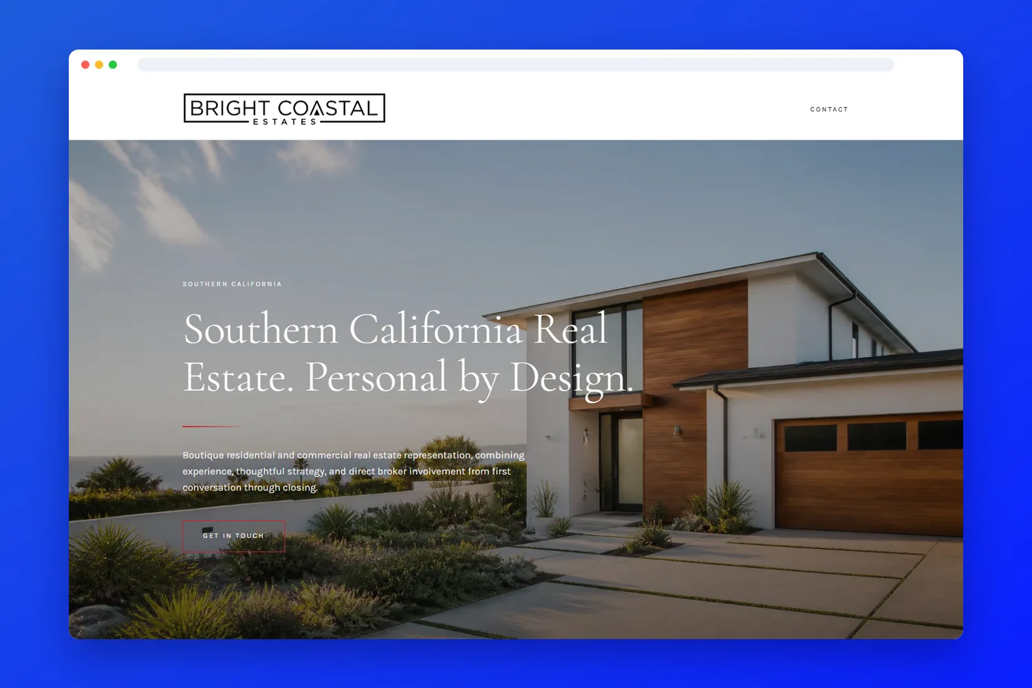 Bright Coastal Estates website designed by CoderBeam