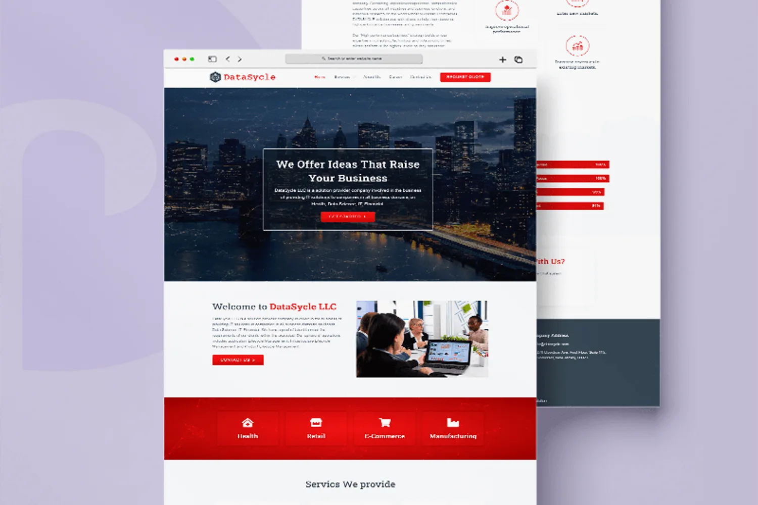 DataSycle website designed by CoderBeam