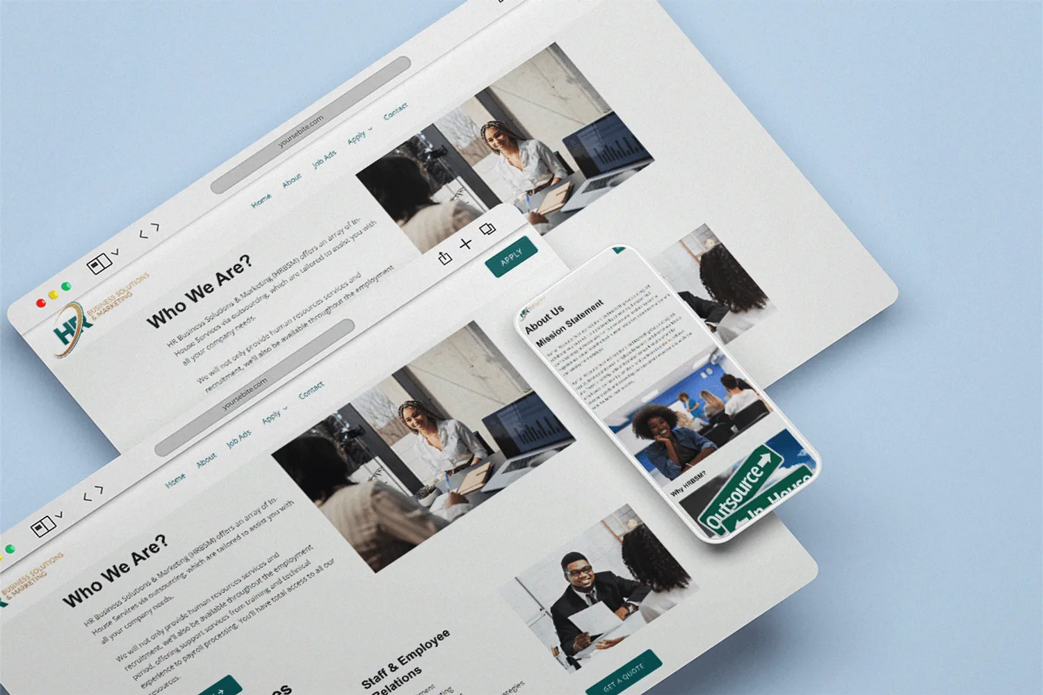 HRBSM website designed by CoderBeam