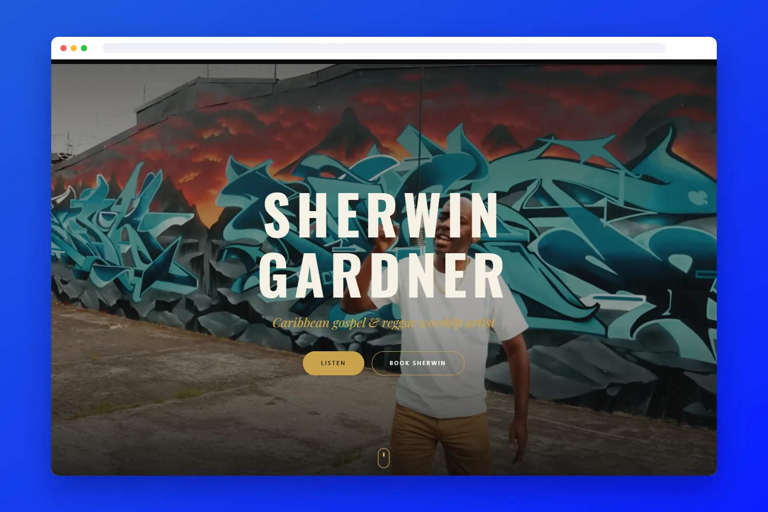 Sherwin Gardner website designed by CoderBeam